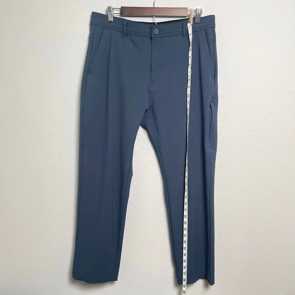 Hurley Men's Performance Stretch Pant Flat Front Water Repellent Blue 34x30